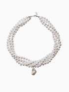 Бусы из жемчуга «Диана», 4 нити, d=0.8, 40 см, белые - Фото 1