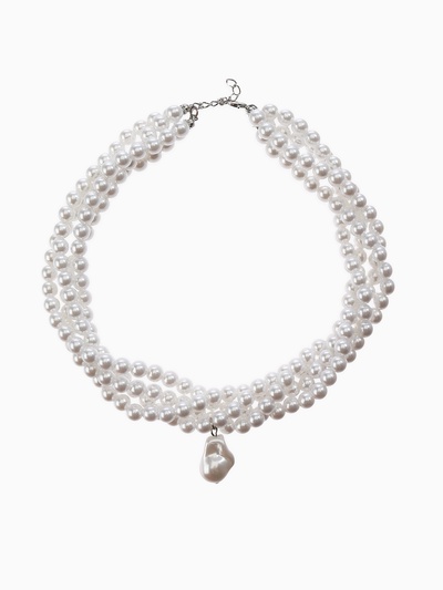 Бусы из жемчуга «Диана», 4 нити, d=0.8, 40 см, белые