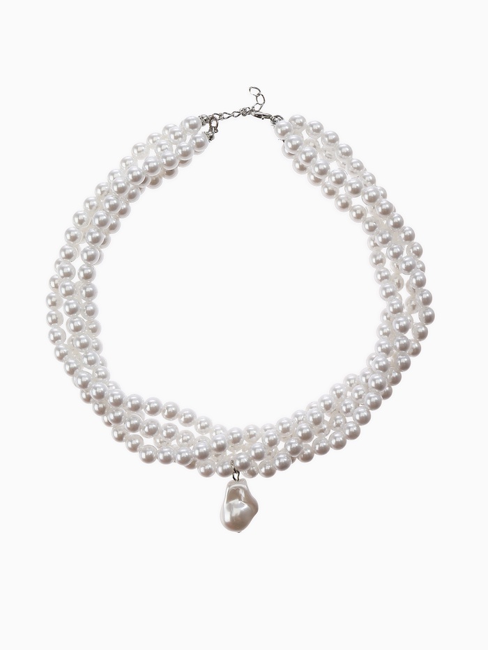 Бусы из жемчуга «Диана», 4 нити, d=0.8, 40 см, белые - Фото 1