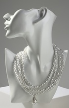 Бусы из жемчуга «Диана», 4 нити, d=0.8, 40 см, белые - Фото 2