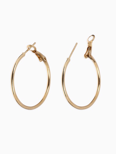 Серьги кольца QF «Классика», d=3 см, цвет золото