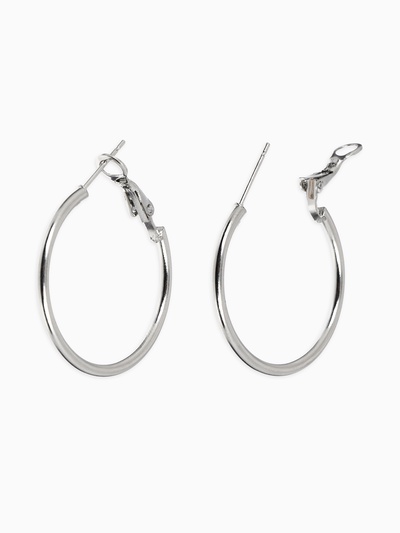 Серьги кольца QF «Классика», d=3 см, цвет серебро