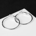 Серьги кольца QF «Классика», d=3 см, цвет серебро - Фото 2