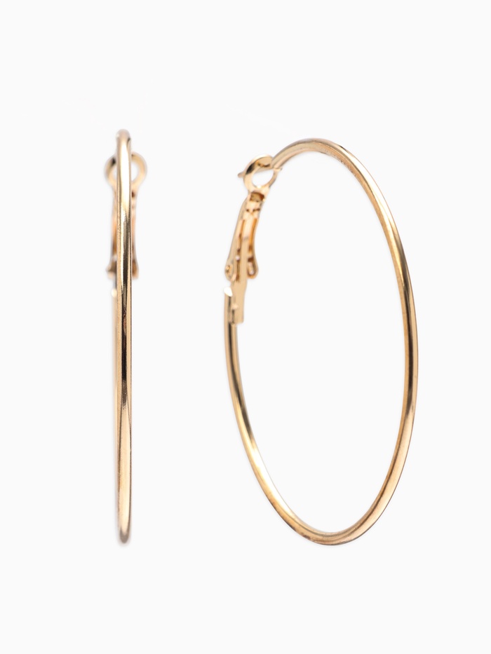 Серьги кольца QF «Классика», d=5 см, цвет золото - Фото 1