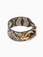 Браслет кожаный «Сафари. Змея», L=17.5 см, бежевый, чёрный - Фото 2