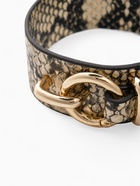 Браслет кожа «Сафари» змея, бежево-чёрный, L=17.5 см - Фото 4