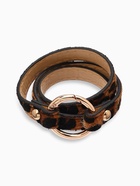 Браслет кожа «Сафари» леопард, чёрно-коричневый, 51 см - Фото 2