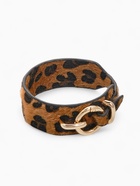 Браслет кожа «Сафари» леопард, цвет чёрно-коричневый, 17.5 см - Фото 3