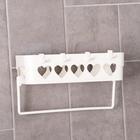 Держатель для ванных принадлежностей на липучке «Сердца», 26×10,5×6,7 см, цвет МИКС - Фото 2