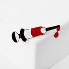 Брошь «Медицина» укольчик, цветная в золоте - Фото 2