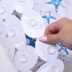 Коврик противоскользящий в ванну на присосках Доляна «Морские звёзды», 35×65 см - фото 59320823