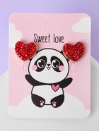 Серьги со стразами «Сердце» sweet love, цвет красный в золоте - Фото 8