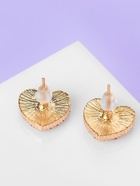 Серьги со стразами «Сердце» sweet love, цвет красный в золоте - Фото 7