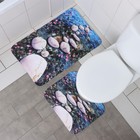 Набор ковриков для ванной и туалета Доляна «Галька», 2 шт, 79×50, 50×39 см - фото 10038014