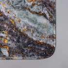 Набор ковриков для ванной и туалета Доляна «Мрамор», 2 шт, 79×50 см, 50×39 см, цвет серый - Фото 3