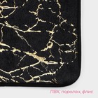 Коврики для ванной и туалета Доляна «Мрамор», 2 шт.: 79×50 см, 50×39 см, цвет чёрный - Фото 3