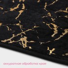 Коврики для ванной и туалета Доляна «Мрамор», 2 шт.: 79×50 см, 50×39 см, цвет чёрный - Фото 4