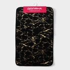 Коврики для ванной и туалета Доляна «Мрамор», 2 шт.: 79×50 см, 50×39 см, цвет чёрный - Фото 6