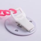 Держатель для соски - пустышки Крошка Я «Кошечка», на цепочке, розовый - Фото 3