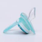 Соска - пустышка силиконовая ортодонтическая Крошка Я «Пингвинчик», от 3 мес., голубой - Фото 3