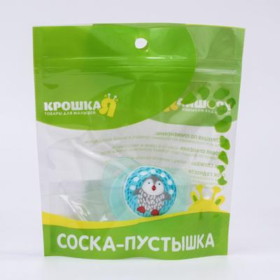 Соска - пустышка силиконовая ортодонтическая Крошка Я «Пингвинчик», от 3 мес., голубой