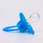 Соска - пустышка силиконовая классическая «Бабочка», от 6 мес., с колпачком, цвет голубой - Фото 5