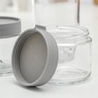 Набор банок стеклянных для сыпучих продуктов «Модерн», 3 предмета: 320/320/700 мл, цвет серый - фото 4313151