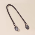 Ручка для сумки, 60 × 1 см, с пришивными петлями 3,5 см, цвет коричневый/золотой - Фото 2