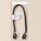 Ручка для сумки, 60 × 1 см, с пришивными петлями 3,5 см, цвет коричневый/золотой - Фото 6