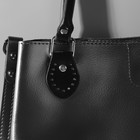 Ручка для сумки, 60 × 1 см, с пришивными петлями 3,5 см, цвет чёрный/серебряный - фото 6331711