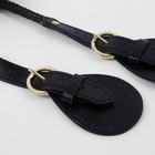 Ручка для сумки, шнуры, 60 × 1,8 см, с пришивными петлями 5,8 см, цвет чёрный/золотой - фото 7056399