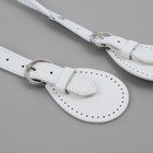 Ручка для сумки, шнуры, 60 × 1,8 см, с пришивными петлями 5,8 см, цвет белый/серебряный - фото 7761143