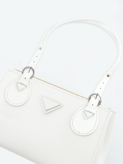 Ручка для сумки, шнуры, 60×1.8 см, с пришивными петлями 5.8 см, цвет белый, серебряный