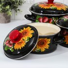 Набор эмалированных кастрюль «Даша-1», 3 предмета: 1,5 л, 2,3 л, 3 л, индукция - Фото 2