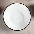 Миска эмалированная, 800 мл, без деколи, белая - Фото 2