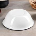 Миска эмалированная, 800 мл, без деколи, белая - Фото 3