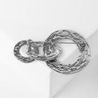 Брошь крупная «Цепь», цвет серебро - Фото 2