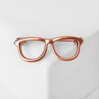 Брошь «Очки» оправа, цвет медный - Фото 1