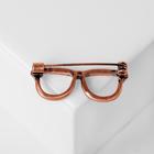 Брошь «Очки» оправа, цвет медный - Фото 2