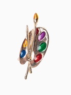 Брошь «Палитра» художника, цветная в золоте - Фото 1