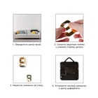 Часы настенные интерьерные «Бабочки», 3D, наклейка, плавный ход, d=70 см - Фото 3