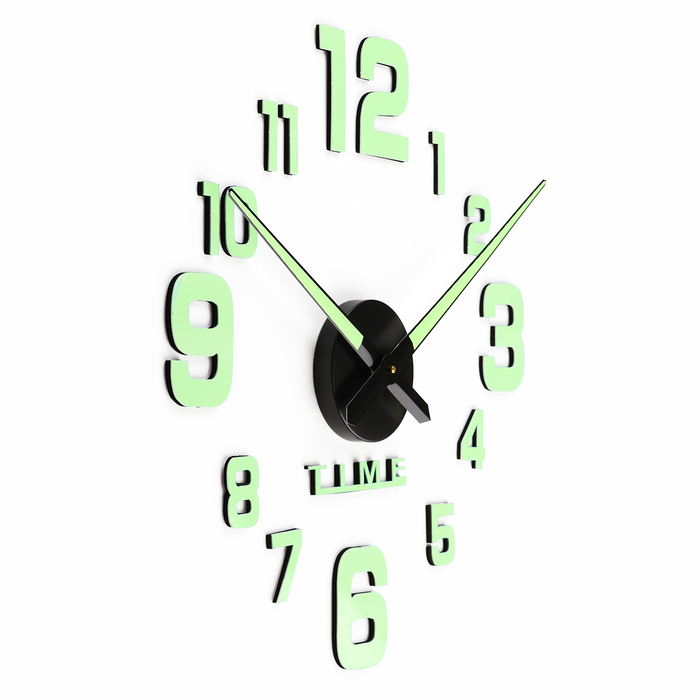 Часы-наклейка, серия: DIY, "Кардо", плавный ход, d-70 см, 1 АА, светящиеся - фото 1898345569