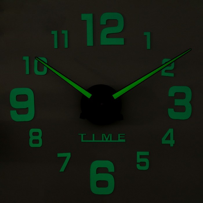 Часы-наклейка, серия: DIY, "Кардо", плавный ход, d-70 см, 1 АА, светящиеся - фото 1898345571