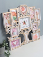 Фоторамка-коллаж на 9 фото с часами настенными «Семейное дерево», бесшумные, 51.5×65 см - Фото 3