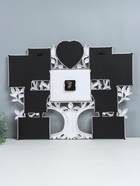 Фоторамка-коллаж на 9 фото с часами настенными «Семейное дерево», бесшумные, 51.5×65 см - Фото 4