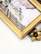 Фоторамка-коллаж на 4 фото 10×15 см с часами настенными бесшумными (14×14 см) «Цветы», 42×42 см - Фото 7