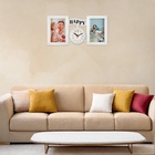 Фоторамка-коллаж на 2 фото с часами настенными Family, бесшумные, 17×35 см, d=9 см, от АА - Фото 6