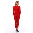 Костюм женский (джемпер, брюки) цвет красный, размер 46 - Фото 3