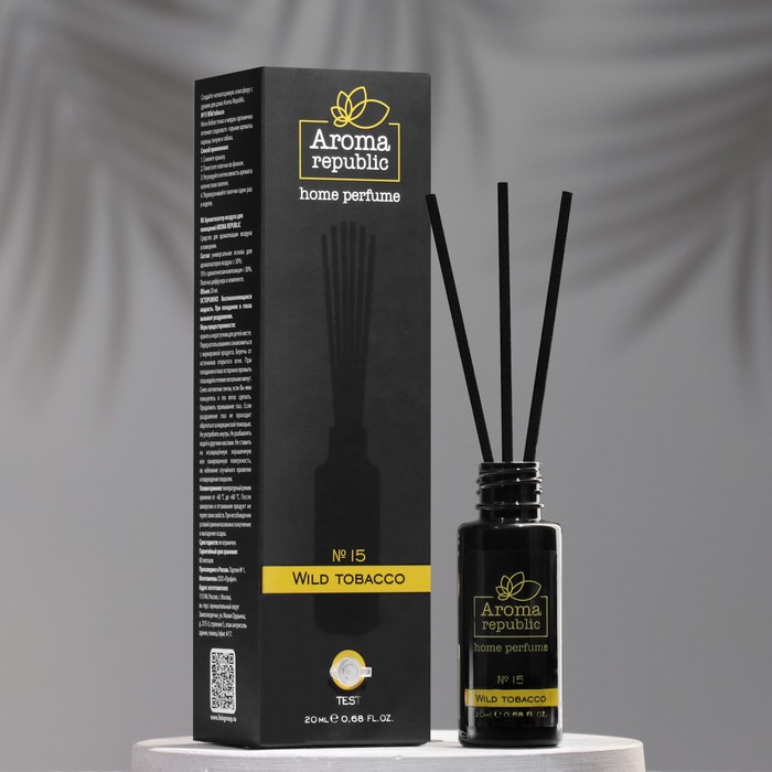 Диффузор ароматический AROMA REPUBLIC, 20 мл, "Wild tоbacco", табак и корица - Фото 1