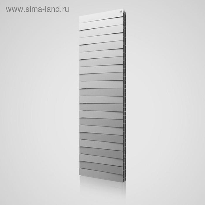 Радиатор биметаллический Royal Thermo PianoForte Tower new/Silver Satin, 18 секций, серый - Фото 1